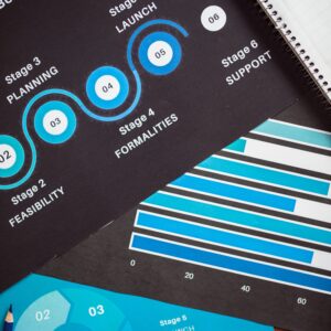 Detailed charts outlining key business stages for strategic planning.